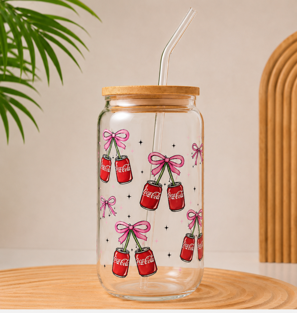 Verre personnalisé cerises coca