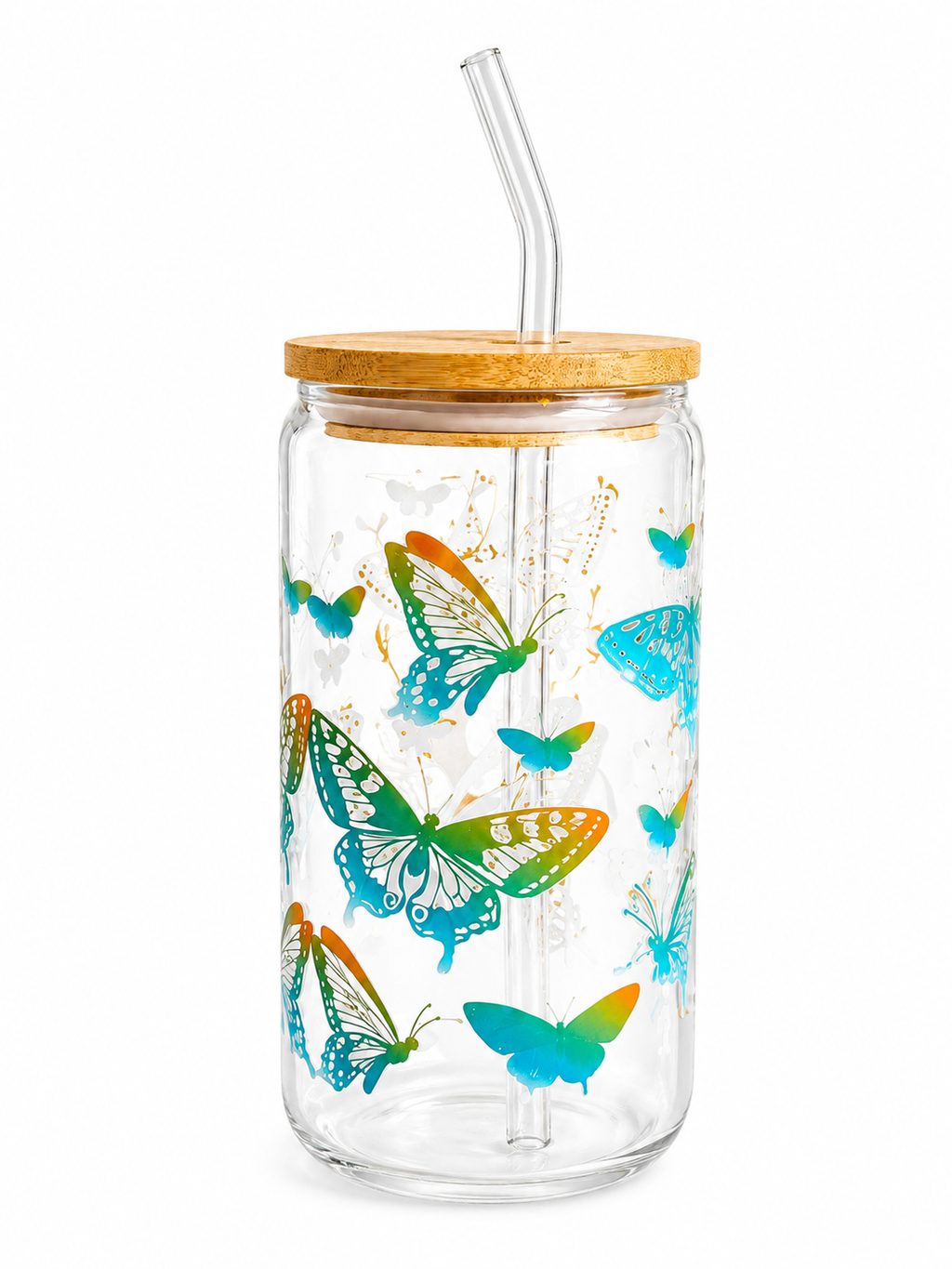 Verre personnalisé Papillons dégradé
