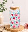 Verre cerises et papillons