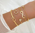 Bracelet jonc infini& coeur