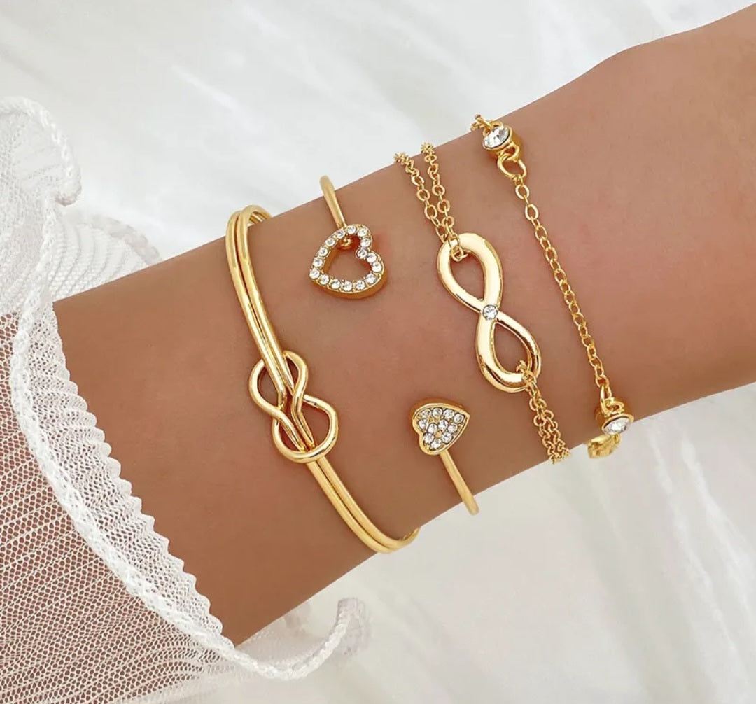 Bracelet jonc infini& coeur
