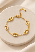 Bracelet maille marine doré