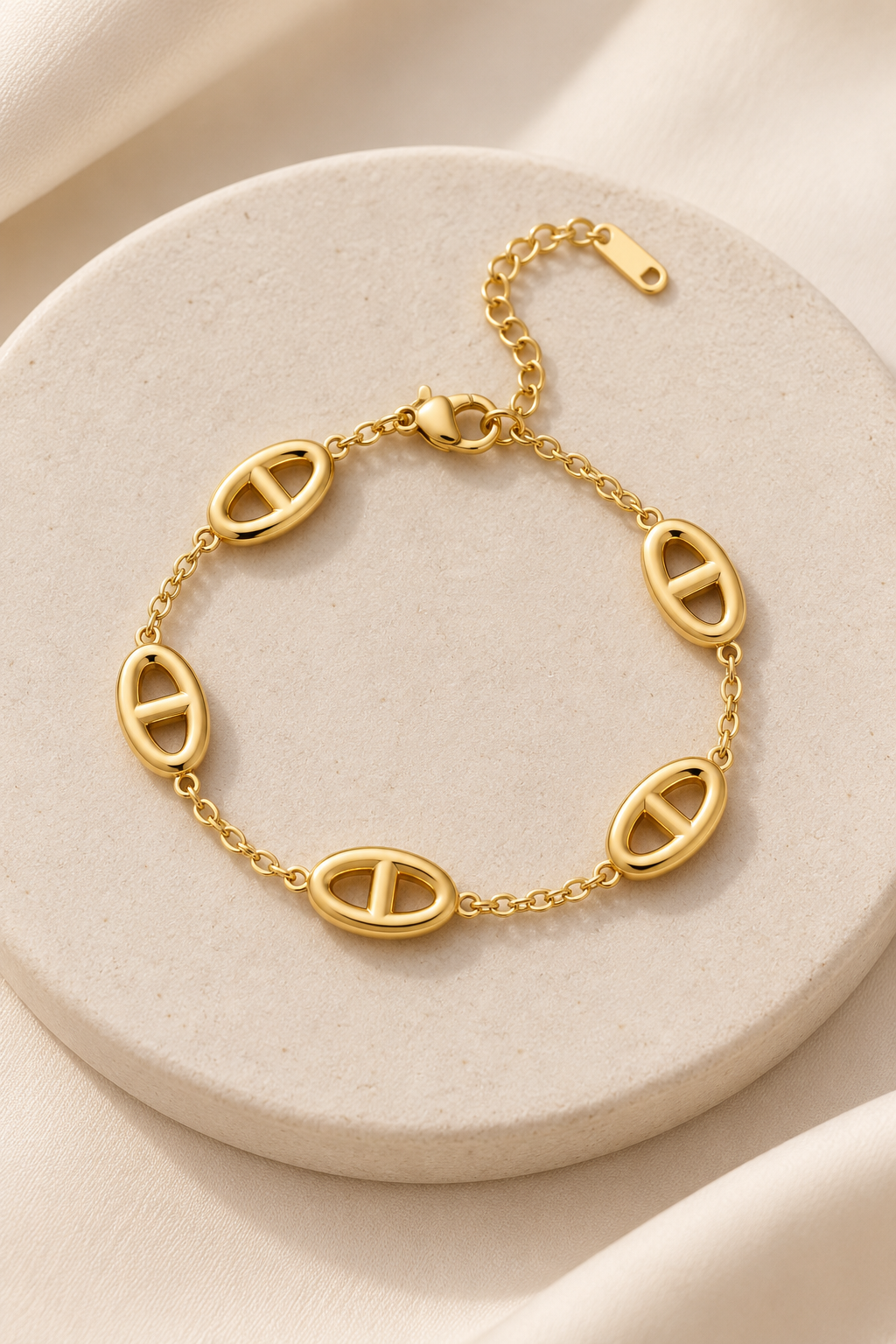 Bracelet maille marine doré