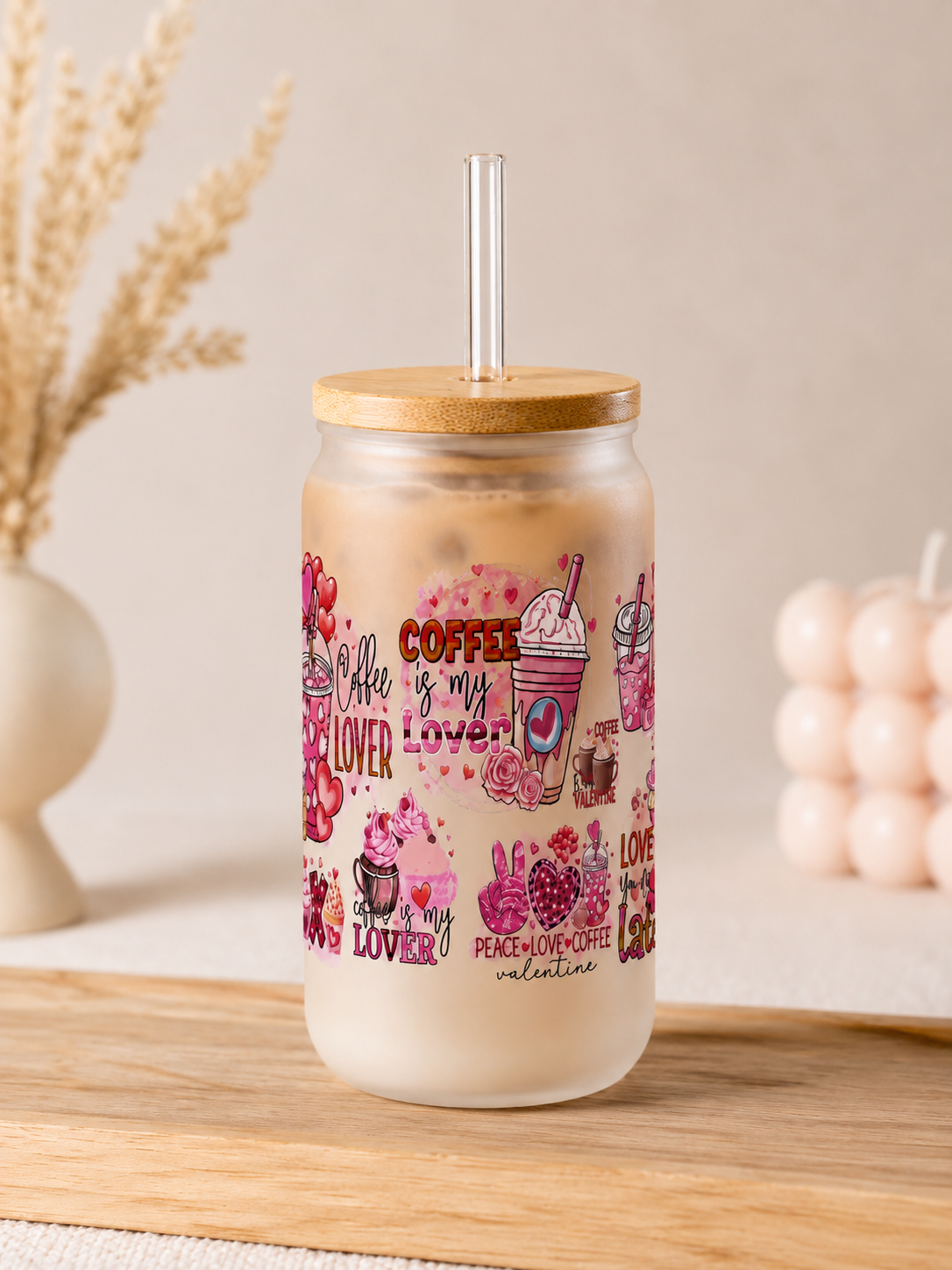 Verre canette Pink coffee