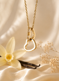 Collier double cœur