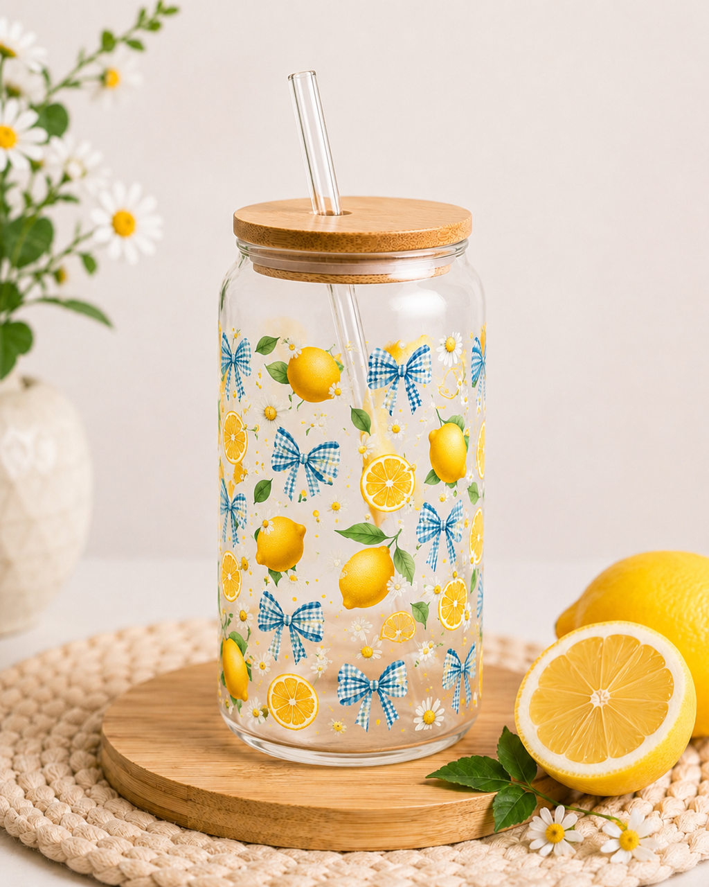 verre personnalisé citron
