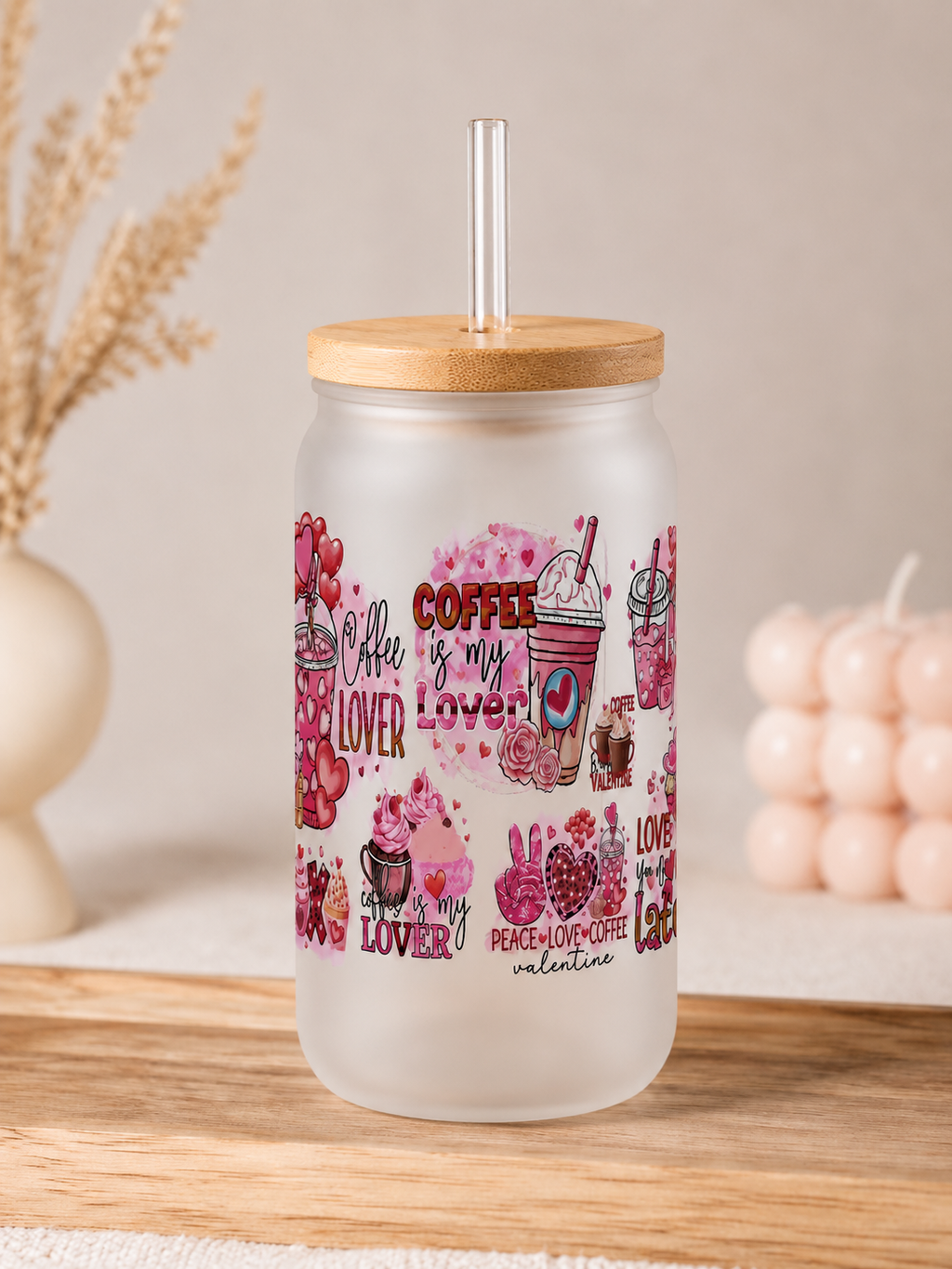 Verre canette Pink coffee