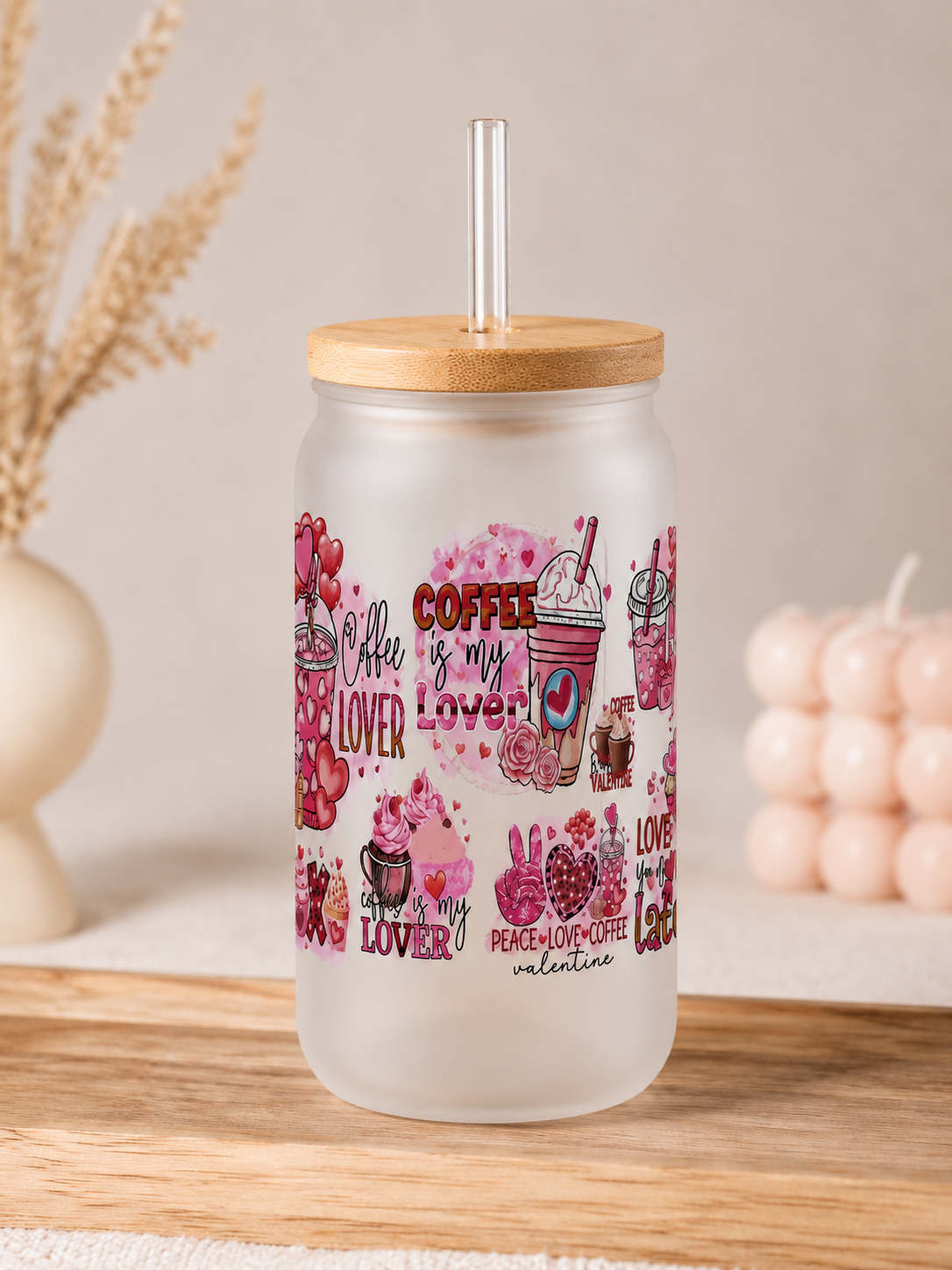 Verre canette Pink coffee