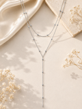 Collier argenté  cascade
