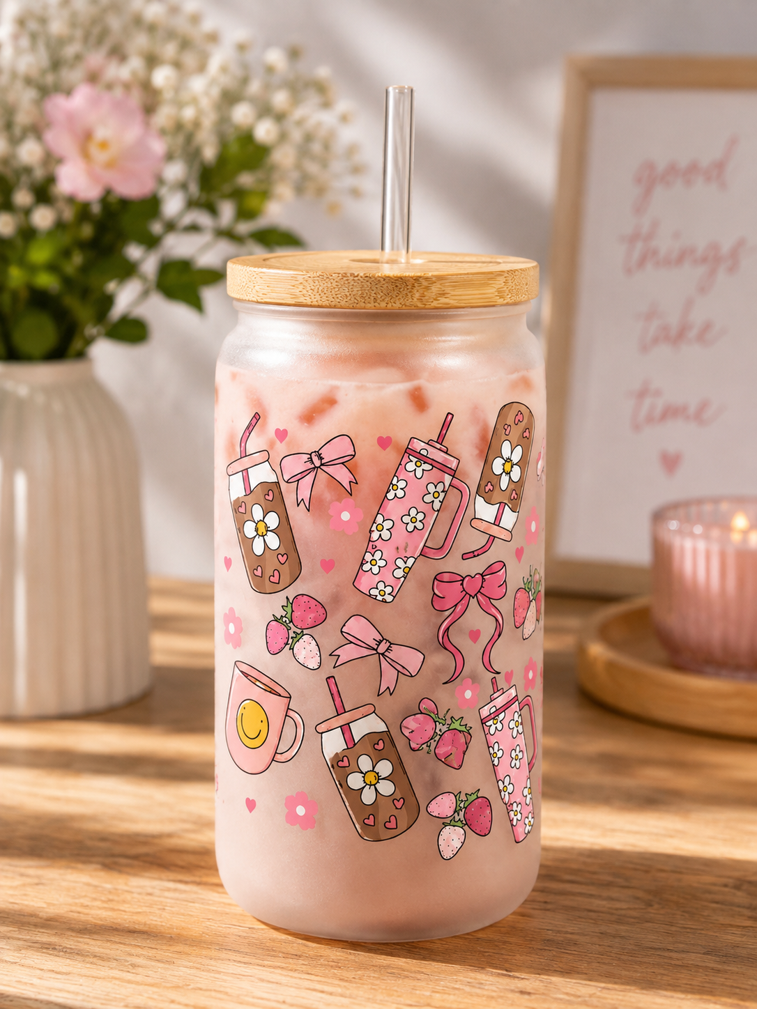 Verre canette girly
