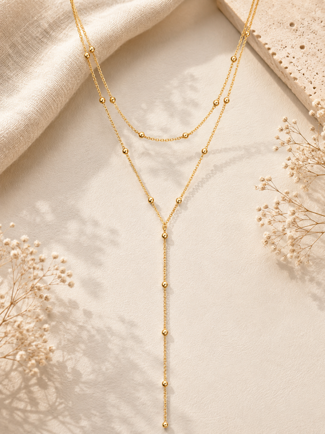 Collier cascade doré